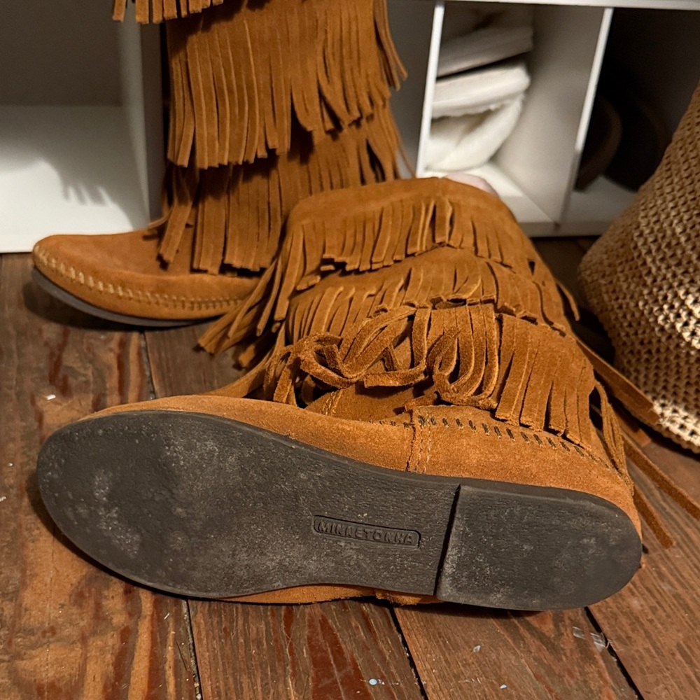Fringe Suede Boots - Picture 2 of 3